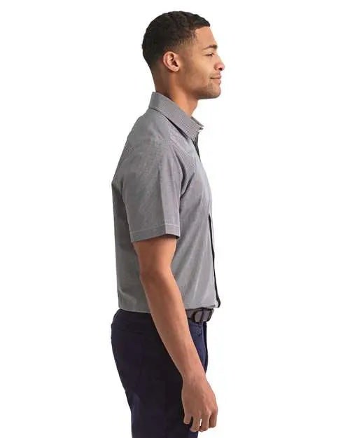 Short Sleeve Cotton Button Up Shirt PrintMeTees.com