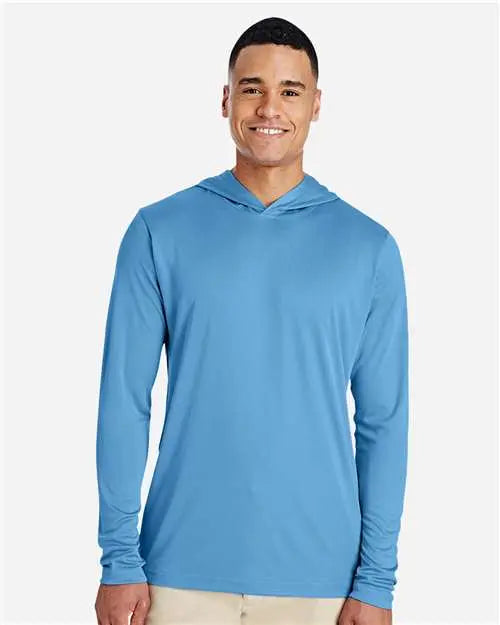 Long Sleeve Hooded Work Shirt PrintMeTees.com